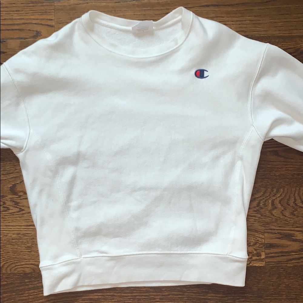 Champion Reverse Weave White Crewneck